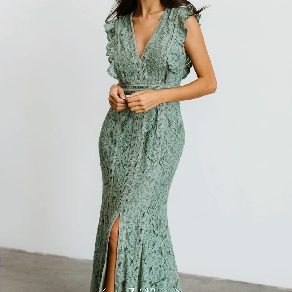 Baltic Born Monroe Lace Dress Sage Size Large